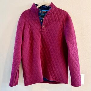 Men’s Medium Maroon Robert Graham Quilted Pullover Sweater